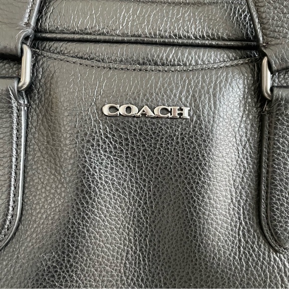 Coach Black Pebble Leather Slim Briefcase 
15.5 w x 10.5 h x 3.75 depth - Picture 3 of 13